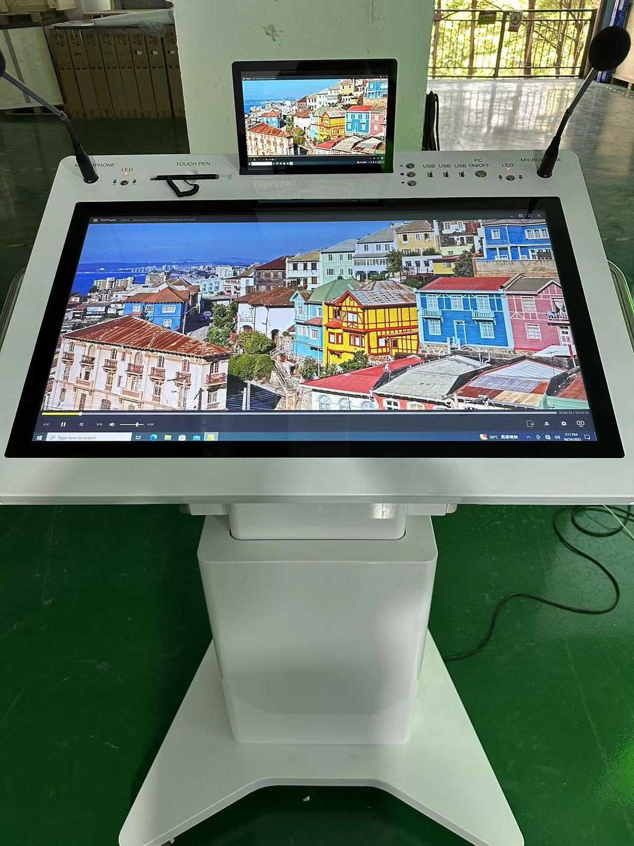 32 'Interactive LCD Lectern Smart Double Screen Podium